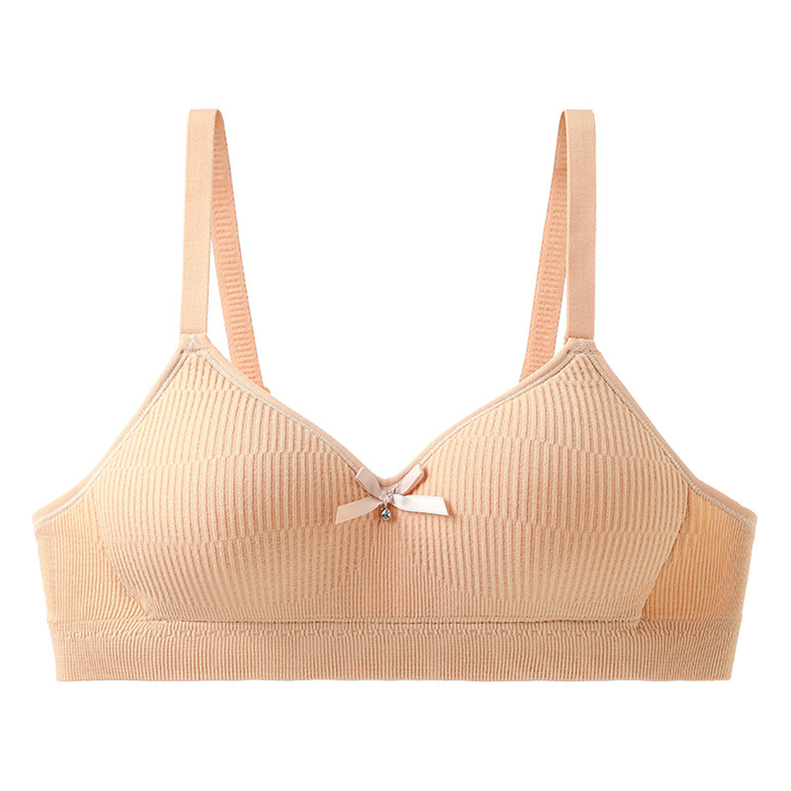 OGLCCG Girls Training Bras Teens Big Kids Wire Free Sport Bra with Adjustable Detachable Strap Solid Color Light Padded Bralette 14-18 Years